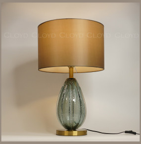 Настольная лампа 1 рожковая  Cloyd "CEREUS" / олив. - выс. 62 см - бирюзовое стекло / 348975