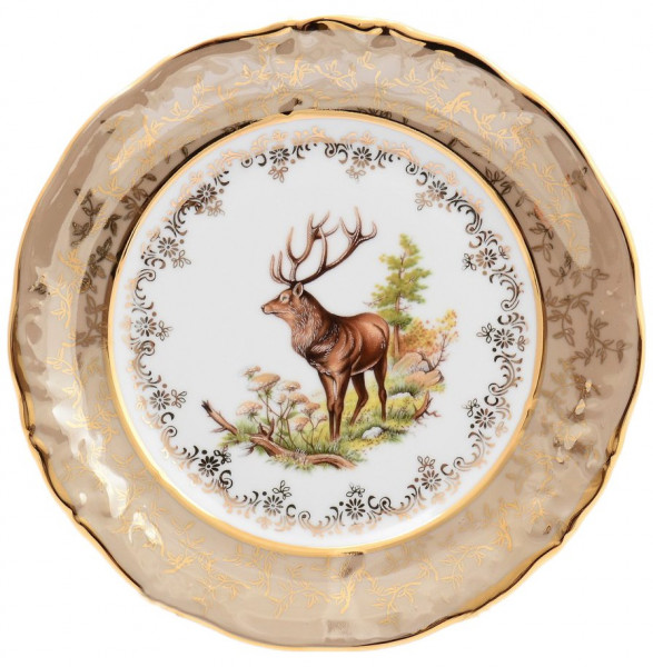 Набор тарелок 21 см 6 шт  Sterne porcelan &quot;Фредерика /Охота бежевая&quot; / 128793