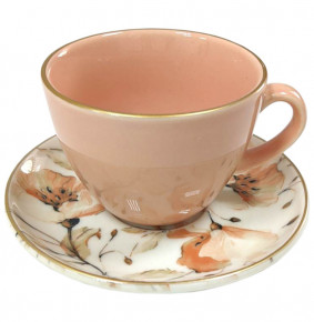 Набор чайных пар 200 мл 6 шт  O.M.S. Collection "TULU /Морской розовый" / 285906