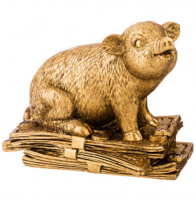 Фигурка 8,3 х 4,5 х 6,4 см бронзовая  LEFARD "Свинка с деньгами" / 259185