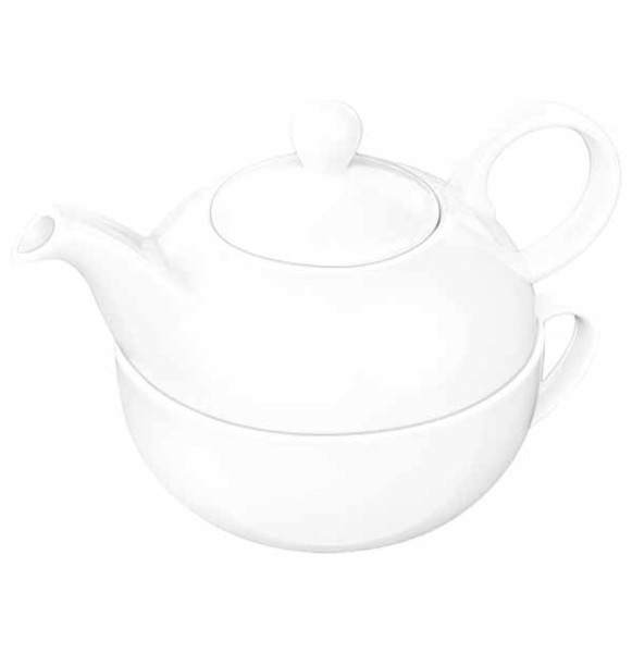 Чайный набор на 1 персону 2 предмета (Заварочный чайник 375 мл + чашка на 340 мл)  Wilmax &quot;Olivia&quot;  / 342581