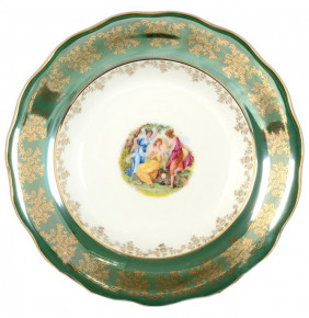 Набор тарелок 23 см 6 шт глубокие  Royal Czech Porcelain "Фредерика /Мадонна зелёная" / 106380