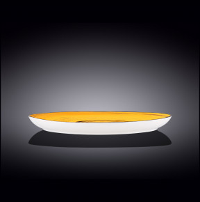 Блюдо 33 x 24,5 см овальное жёлтое  Wilmax "Spiral" / 261624