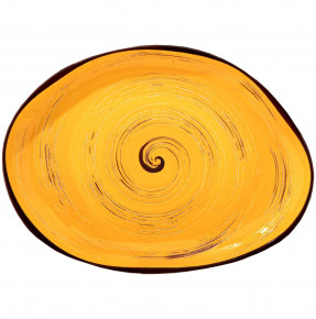 Блюдо 33 x 24,5 см овальное жёлтое  Wilmax "Spiral" / 261624