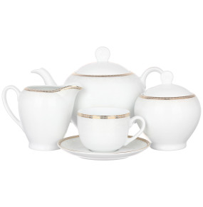 Чайный сервиз на 6 персон 15 предметов  Zarin Iran Porcelain Industries Со. "Riva Gold" / 328542