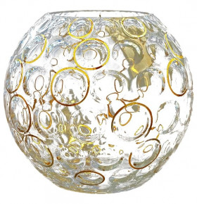 Ваза для цветов 25,5 см  Egermann "Золотые кольца" / 167359