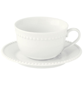 Набор чайных пар 250 мл 6 шт белые  Easy Life "Tiffany" / 330806