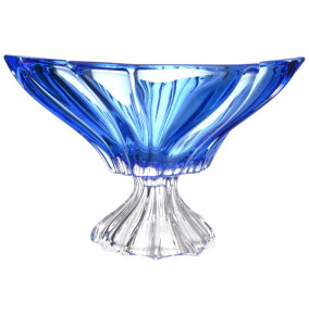 Ваза для фруктов 33 см н/н  Aurum Crystal "Plantica /Синяя" / 276890