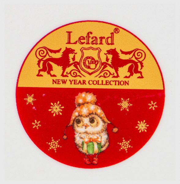 Блюдо 25 х 15 х 3,5 см прямоугольное красное  LEFARD &quot;Новогодняя сказка /Совы&quot; / 225161