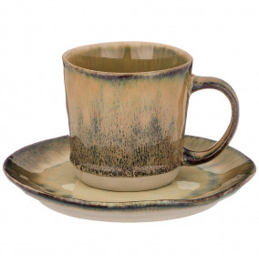 Набор чайных пар 6 шт  LEFARD "Бежево-коричневый" / 193586