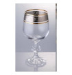 Бокалы для белого вина 150 мл 6 шт  Crystalite Bohemia &quot;Клаудия /Цветочный узор на платине&quot; / 005680