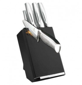 Набор ножей для кухни 8 предметов на подставке с ножеточкой  Berlinger Haus "Kikoza Collection" чёрный / 135761