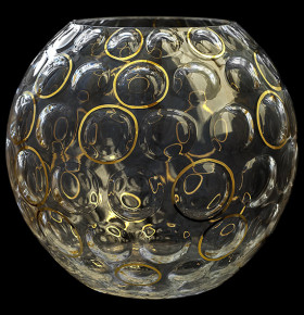 Ваза для цветов 17,5 см шар  Egermann "Эгерманн /Золотые кольца" / 170017