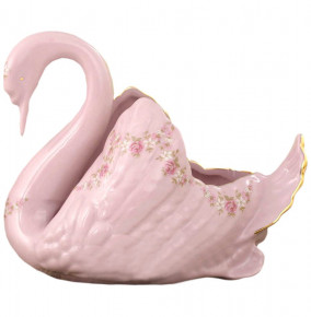 Конфетница h-14 см Лебедь  Leander "Соната /Розовый цветок" розовая / 158759
