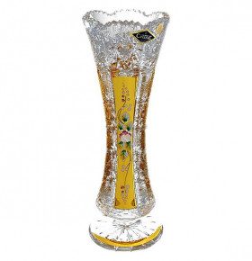 Ваза для цветов 20,5 см  Aurum Crystal "Хрусталь с золотом" / 033532