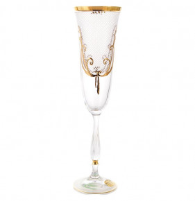 Бокалы для шампанского 190 мл 6 шт  UNION GLASS "Антик /Каро /С золотым узором" / 101554