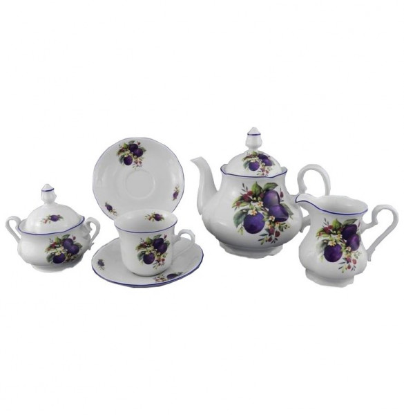 Чайный сервиз на 6 персон 15 предметов  Leander &quot;Мэри-Энн /Сливы&quot; / 157997