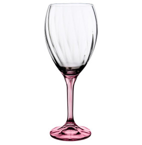 Бокалы для красного вина 500 мл 6 шт  Crystalex CZ s.r.o. "Магнолия /Оптика /Розовая ножка" / 337475