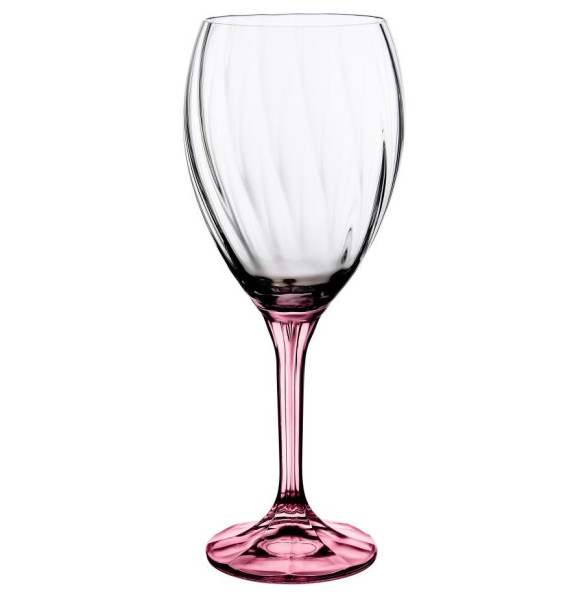 Бокалы для красного вина 500 мл 6 шт  Crystalex CZ s.r.o. &quot;Магнолия /Оптика /Розовая ножка&quot; / 337475