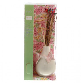 Ваза для цветов белая  Royal Classics "Розовые бабочки " (подарочная упаковка) / 140236