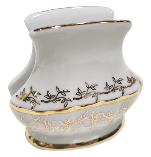Салфетница  Bavarian Porcelain &quot;Мария-Тереза /Белая /Золотые листики&quot; / 243910