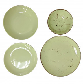 Набор тарелок 24 предмета на 6 персон  O.M.S. Collection "TULU /Салатовый" (комбинированный) / 284380