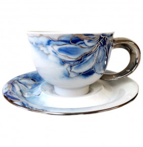 Чайная пара 350 мл 1 шт синяя  Leander "Келт /Цветочная коллекция" / 158531