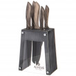Набор кухонных ножей 6 предметов на пластиковой подставке  Agness &quot;Монблан&quot; / 262872