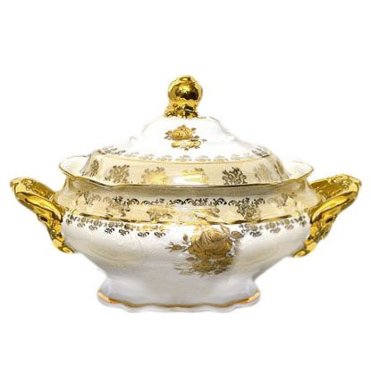 Супник  Royal Czech Porcelain &quot;Аляска /Золотая роза /Бежевая&quot; / 203924